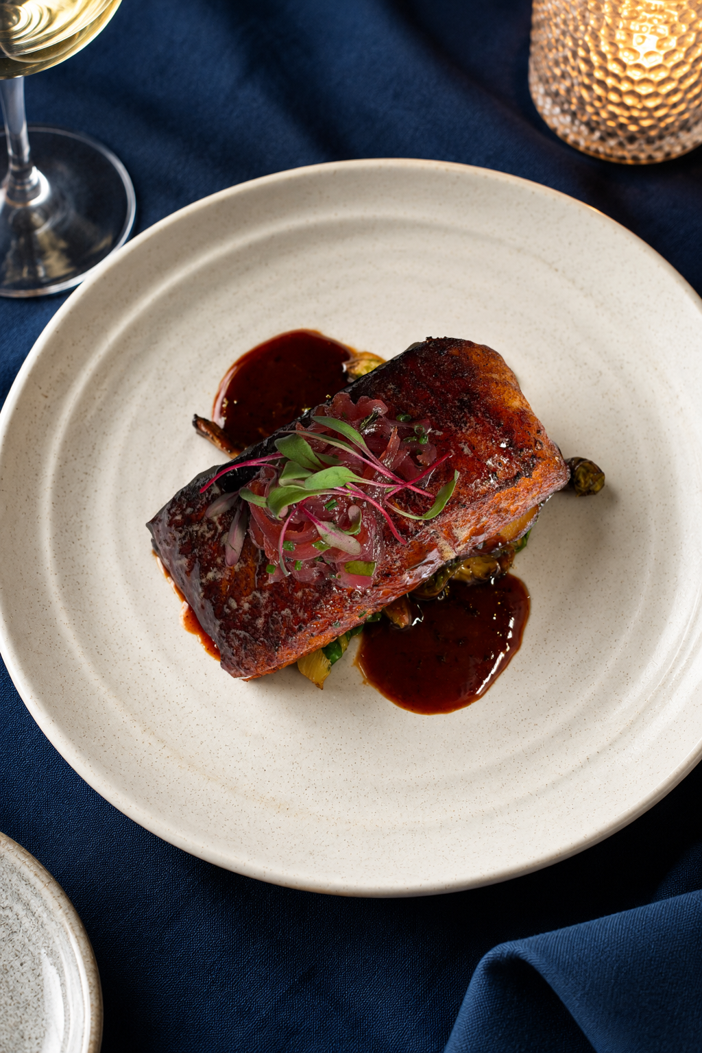 A plated dish from the Aries kitchen
